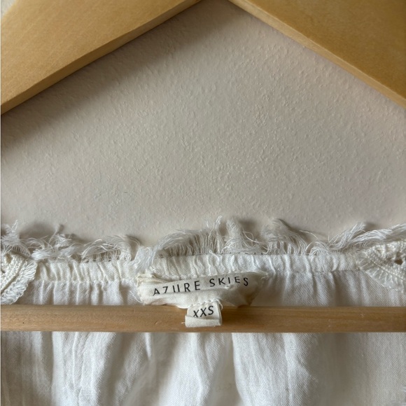 ARITZIA AZURE SKIES |Boho short sleeve with fringe | xxs - Picture 3 of 6